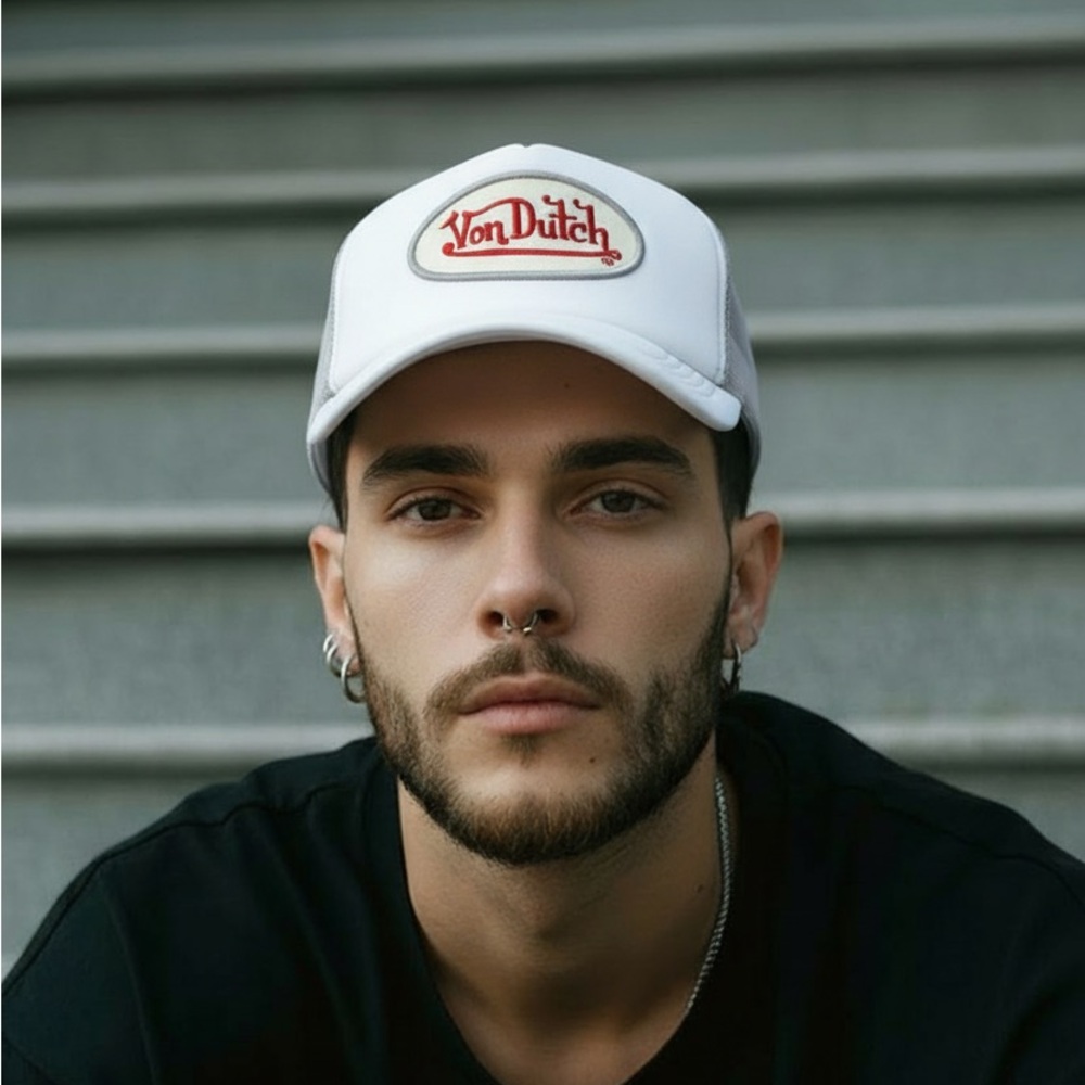 Von Dutch trucker hat snap back brand new vintage White - Picture 2 of 5